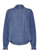 Galiend-M Tops Shirts Long-sleeved Blue MbyM