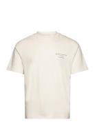 Jprblasanchez Branding Tee Crew Neck Sn Tops T-Kortærmet Skjorte Cream...