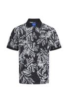 Jorlafayette Aop Ss Polo Tops Polos Short-sleeved Black Jack & J S