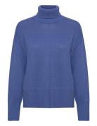 Lr-Elaine Tops Knitwear Turtleneck Blue Levete Room