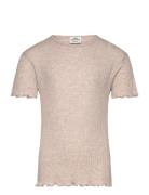 Pointella Trixina Tee Tops T-Kortærmet Skjorte Beige Mads Nørgaard