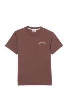 Spa Graphic Tee Tops T-Kortærmet Skjorte Brown Pompeii