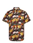 Flowers Shirt Tops Shirts Short-sleeved Black Makia