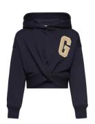 Twisted Sweat Hoodie Tops Sweatshirts & Hoodies Hoodies Navy GANT