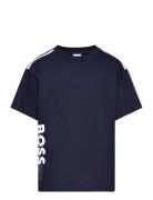 Short Sleeves Tee-Shirt Tops T-Kortærmet Skjorte Navy BOSS