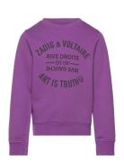 Sweatshirt Tops Sweatshirts & Hoodies Sweatshirts Purple Zadig & Volta...