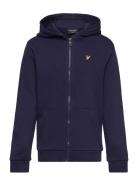 Zip Through Hoodie Tops Sweatshirts & Hoodies Hoodies Navy Lyle & Scot...