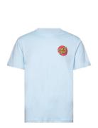 Classic Dot Chest T-Shirt Tops T-Kortærmet Skjorte Blue Santa Cruz