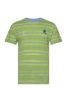 Mini Hand Stripe T-Shirt Tops T-Kortærmet Skjorte Green Santa Cruz