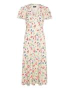 Floral Silk Crepe Dress Knælang Kjole Multi/patterned Polo Ralph Laure...