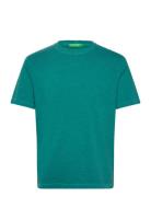 T-Shirt Tops T-Kortærmet Skjorte Green United Colors Of Benetton