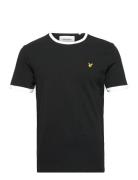 Ringer T-Shirt Tops T-Kortærmet Skjorte Black Lyle & Scott