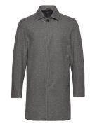 Herringb Coat Uldfrakke Frakke Grey Lindbergh