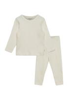 Pyjamas Set Pyjamassæt Cream CeLaVi