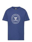 Hmltres Circle T-Shirt S/S Sport T-Kortærmet Skjorte Blue Hummel