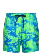 Puma Swim Men Printed Mid Shorts 1P Badeshorts Green Puma Swim