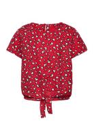 Kogpalma Knot S/S Top Ptm Tops T-Kortærmet Skjorte Red Kids Only