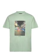 Cotton Jersey Frode Tokyo Diary Tee Tops T-Kortærmet Skjorte Green Mad...