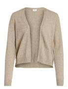 Viril Short L/S Knit Cardigan-Noos Tops Knitwear Cardigans Beige Vila