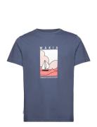 Sailaway T-Shirt Tops T-Kortærmet Skjorte Blue Makia