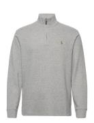 Estate-Rib Quarter-Zip Pullover Tops Knitwear Half Zip Jumpers Grey Po...