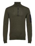 Lucca 1/2 Zip M Tops Knitwear Half Zip Jumpers Green SNOOT