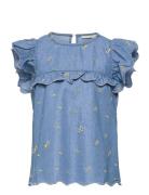 Sgflorin Chambray Top Tops Blouses & Tunics Blue Soft Gallery