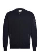 Men`s Cardigan Tops Knitwear Half Zip Jumpers Navy Garcia