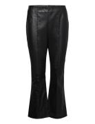 Claudia Pu Stretch Trouser Bottoms Trousers Leather Leggings-Bukser Bl...