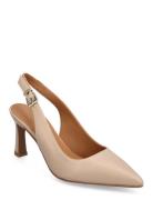 Sling Back Shoes Heels Pumps Sling Backs Beige Billi Bi