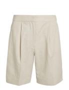 Linen Tailored Shorts Bottoms Shorts Casual Shorts Beige Calvin Klein