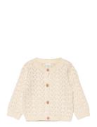 Cardigan Pattern Knit Tops Knitwear Cardigans Beige Lindex