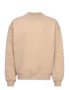 M. Relaxed Crew Designers Sweatshirts & Hoodies Sweatshirts Beige HOLZ...