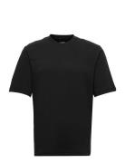 Mid Sleeve Tee Tops T-Kortærmet Skjorte Black Resteröds