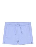 Cotton Shorts With Elastic Waist Bottoms Shorts Blue Mango