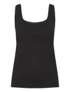 Natural Comfort Tank Top Tops T-shirts & Tops Sleeveless Black Calida