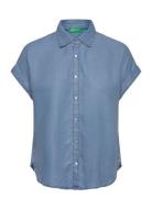 Shirt Tops Shirts Short-sleeved Blue United Colors Of Benetton