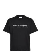 Anya Love & Tragedy T-Shirt Tops T-Kortærmet Skjorte Black Soulland