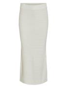 Vimargot Midi Knit Skirt/Ln Knælang Nederdel White Vila