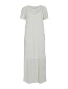 Vigardea O-Neck S/S Ankle Dress Knælang Kjole White Vila