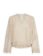 Srhallie Blouse Gots Tops Blouses Long-sleeved Cream Soft Rebels