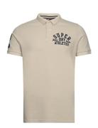 Vintage Superstate Polo Tops Polos Short-sleeved Beige Superdry