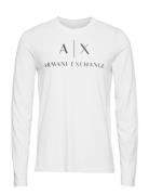 T-Shirt Tops T-Langærmet Skjorte White Armani Exchange