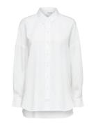 Slfsanni Ls Shirt Noos Tops Shirts Long-sleeved White Selected Femme