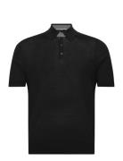 Mondsey Tops Knitwear Short Sleeve Knitted Polos Black Ted Baker Londo...