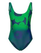 Agnetha Unikko Swimsuit Badedragt Badetøj Green Marimekko