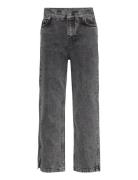 Ritt Slit Dark Grey Bottoms Jeans Regular Jeans Grey Grunt