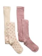 Stockings W. Pattern  Tights Multi/patterned Minymo