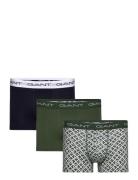 G Pattern Trunk 3-Pack Boxershorts Green GANT