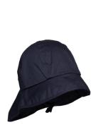 Summer Hat W. String Solhat Blue En Fant